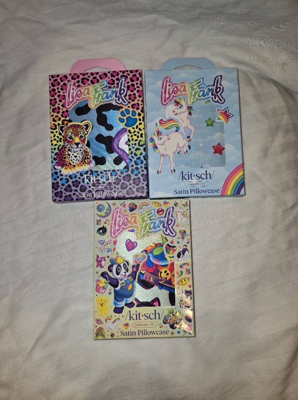 Kitsch x Lisa Frank Satin Pillow Cases Choice Of One